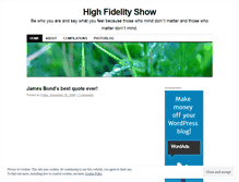 Tablet Screenshot of highfidelityshow.wordpress.com