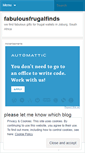 Mobile Screenshot of fabulousfrugalfinds.wordpress.com