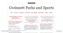 Desktop Screenshot of gwinnettparksandsports.wordpress.com