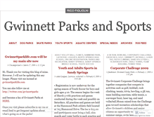 Tablet Screenshot of gwinnettparksandsports.wordpress.com