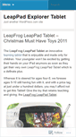 Mobile Screenshot of leappadexplorertablets.wordpress.com