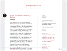 Tablet Screenshot of makingthebestoflife.wordpress.com