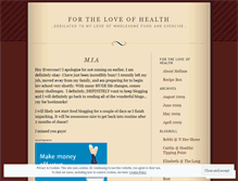 Tablet Screenshot of fortheloveofhealth.wordpress.com