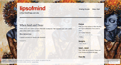 Desktop Screenshot of lipsofmind.wordpress.com