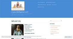 Desktop Screenshot of implantdisfiyatlari.wordpress.com