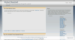 Desktop Screenshot of globalbaseball.wordpress.com