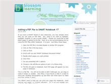 Tablet Screenshot of mrsblossom.wordpress.com