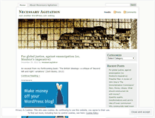 Tablet Screenshot of necessaryagitation.wordpress.com