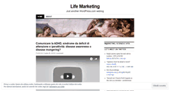 Desktop Screenshot of lifemarketing.wordpress.com
