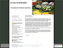 Tablet Screenshot of lessonsinmoderation.wordpress.com