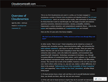 Tablet Screenshot of cloudonomics.wordpress.com