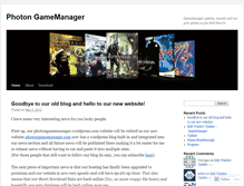 Tablet Screenshot of photongamemanager.wordpress.com