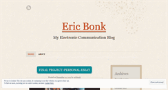 Desktop Screenshot of ericbonk.wordpress.com