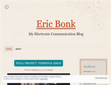 Tablet Screenshot of ericbonk.wordpress.com