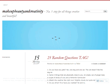 Tablet Screenshot of makeupbeautyandcreativity.wordpress.com