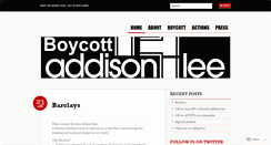 Desktop Screenshot of boycottaddisonlee.wordpress.com
