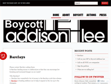 Tablet Screenshot of boycottaddisonlee.wordpress.com