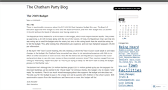 Desktop Screenshot of chathamparty.wordpress.com