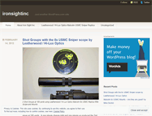 Tablet Screenshot of ironsightinc.wordpress.com