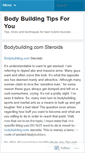 Mobile Screenshot of bodybuildingtipsforyou.wordpress.com