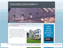 Tablet Screenshot of fickbros.wordpress.com