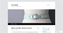 Desktop Screenshot of cinchthatwaist.wordpress.com