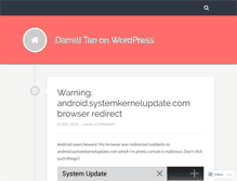 Tablet Screenshot of darrelltan.wordpress.com