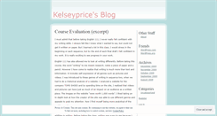 Desktop Screenshot of kelseyprice.wordpress.com