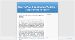 Desktop Screenshot of howtoplanadestinationwedding1.wordpress.com