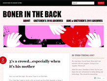 Tablet Screenshot of bonerintheback.wordpress.com
