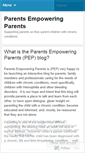 Mobile Screenshot of parentsempoweringparents.wordpress.com