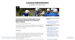 Desktop Screenshot of lacrosseadmin.wordpress.com