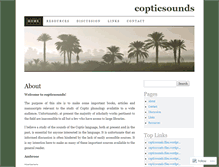 Tablet Screenshot of copticsounds.wordpress.com