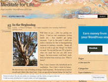 Tablet Screenshot of meditateforlife.wordpress.com