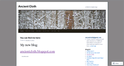 Desktop Screenshot of ancientcloth.wordpress.com