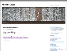 Tablet Screenshot of ancientcloth.wordpress.com