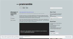 Desktop Screenshot of pramramble.wordpress.com