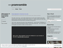 Tablet Screenshot of pramramble.wordpress.com