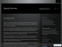 Tablet Screenshot of bluetoothtech.wordpress.com