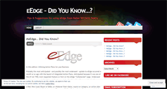 Desktop Screenshot of eedgedidyouknow.wordpress.com