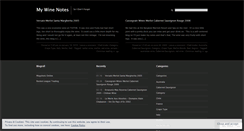 Desktop Screenshot of mywinenotes.wordpress.com