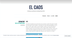 Desktop Screenshot of elcaos.wordpress.com