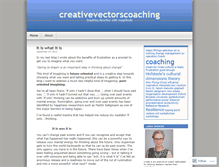 Tablet Screenshot of creativevectorscoaching.wordpress.com