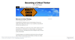 Desktop Screenshot of laccriticalthinking.wordpress.com