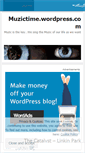 Mobile Screenshot of muzictime.wordpress.com