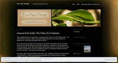 Desktop Screenshot of ecospecdesign.wordpress.com