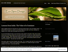 Tablet Screenshot of ecospecdesign.wordpress.com