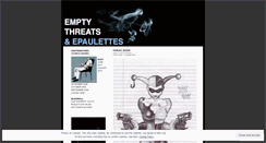 Desktop Screenshot of emptythreatsandepaulettes.wordpress.com