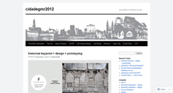 Desktop Screenshot of cidadegmr2012.wordpress.com