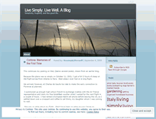 Tablet Screenshot of livesimply2livewell.wordpress.com